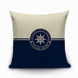Welcome Aboard Ship's Wheel Pillow Print