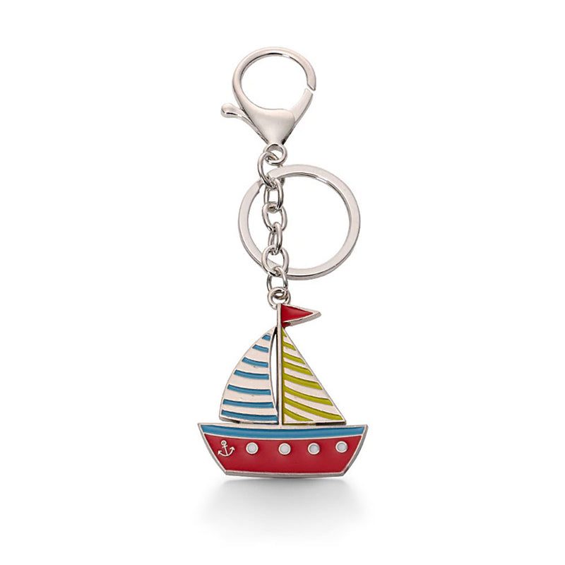 Sailboat Keychain (Blue & Yellow Sails)