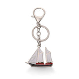 Yacht Keychain (White Sails)