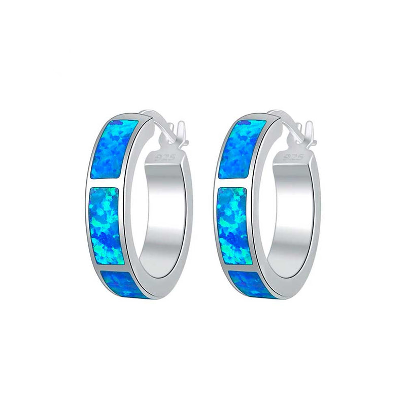 thumbnail interactive-video image 1 of Airmoly 925 Silver Purple Opal Heart Hoop Earrings – Lab-Created Gemstone, Nickel-Free, Handmade Women's Jewelry 1 of 4