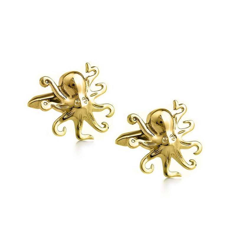 Gold Octopus Cufflinks