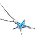 Citrus Reef Blue Opal Starfish Necklace