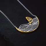 Reverse side of Sailboat Pendant