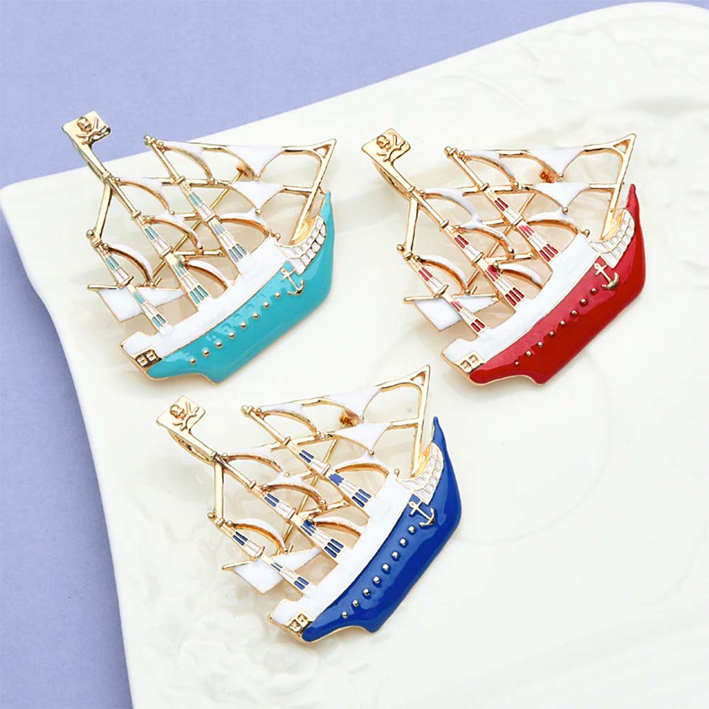 Sailboat Brooch Pin | Citrus Reef