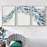 Sequence of three Schooling Fish Canvas Prints