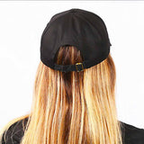 Back view of a Black baseball cap 