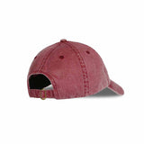 Side view of vintage red baseball cap