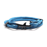 White Shark Bracelet with Blue Rope