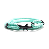 White Shark Bracelet with Mint Green Rope