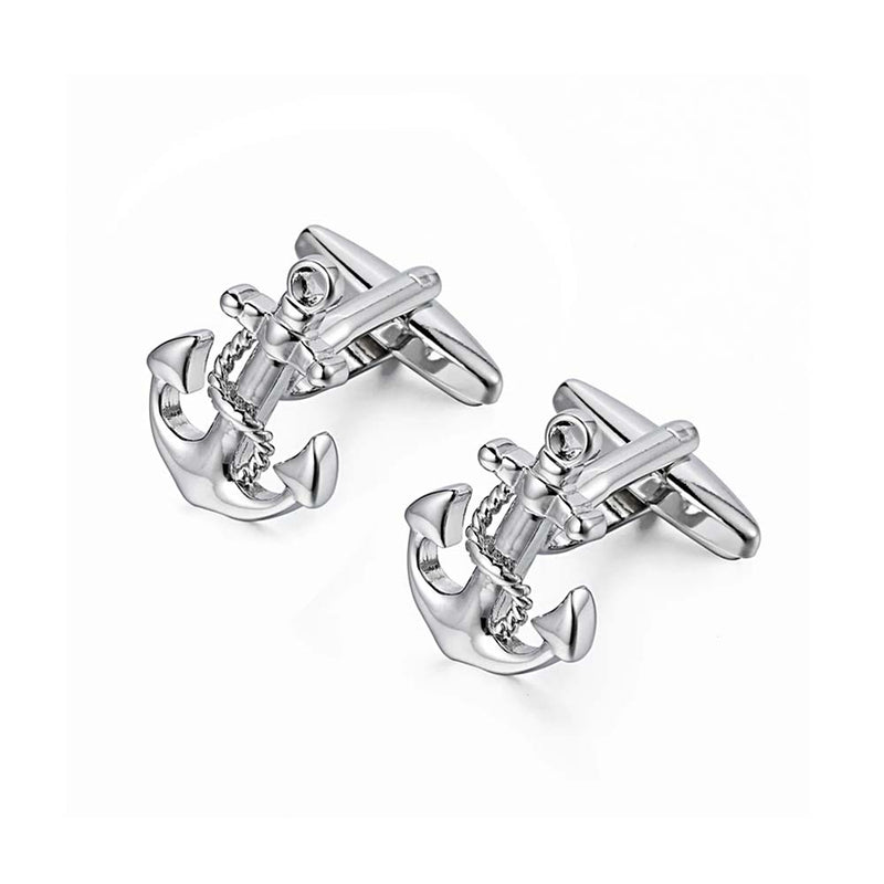 Silver Anchor Cufflinks