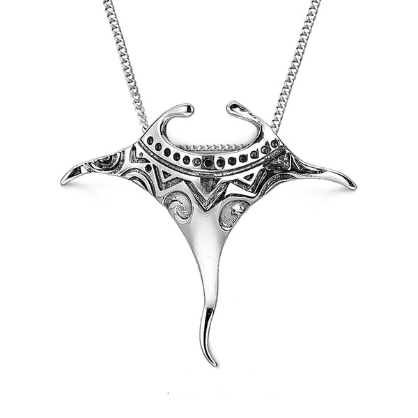 Sterling Silver Manta Ray Necklace