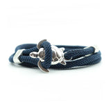 Navy & Silver Sea Turtle Rope Bracelet