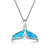 Opal Mermaid Tail Necklace