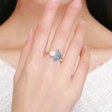 Woman's index finger wearing a Mermaid Tail Ring