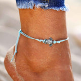 Small Blue Sea Turtle Anklet 