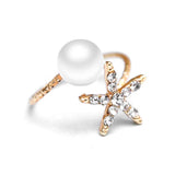 Pearl & Gold Starfish Ring