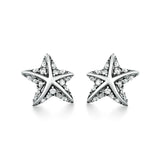 Silver Starfish Earrings