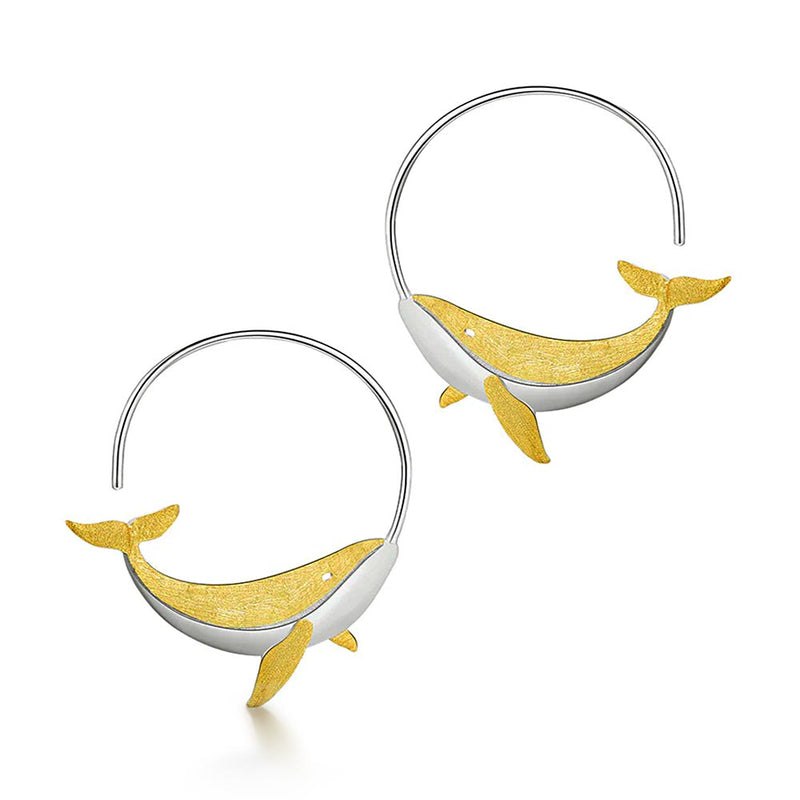 Roaming Whale Hoop Earrings by Citrus Reef