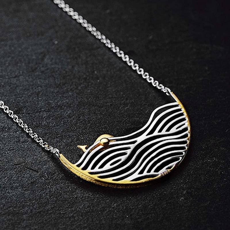 Back of Roaming Whale Necklace