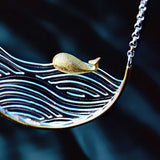 Detail of Roaming Whale Necklace