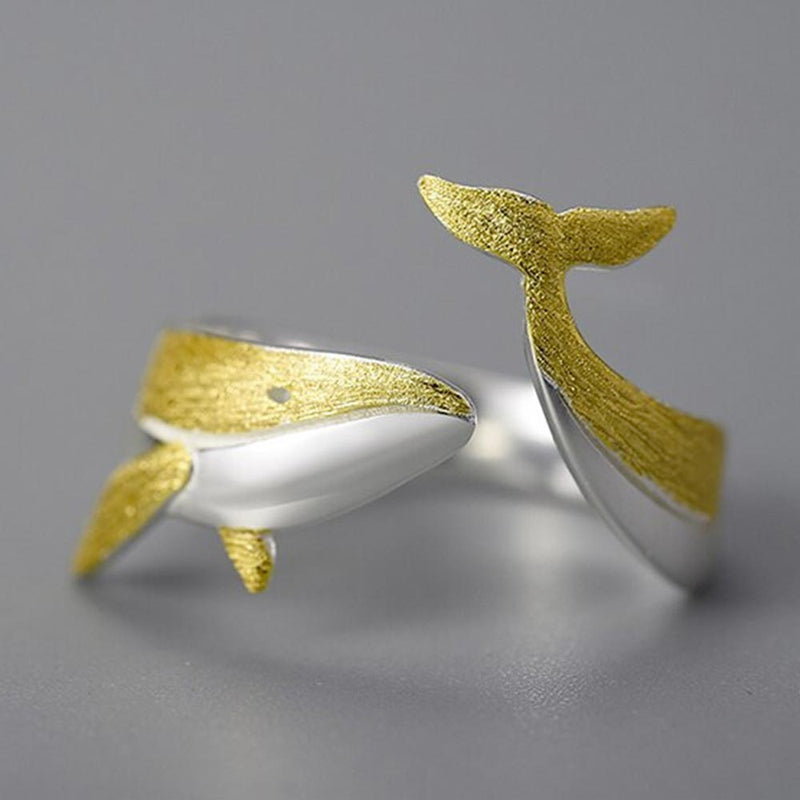 Gold Plated Whale Ring
