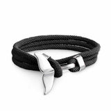 Black Whale Tail Bracelet
