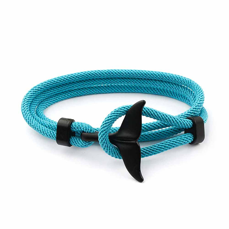 Blue & Black Whale Tail Bracelet