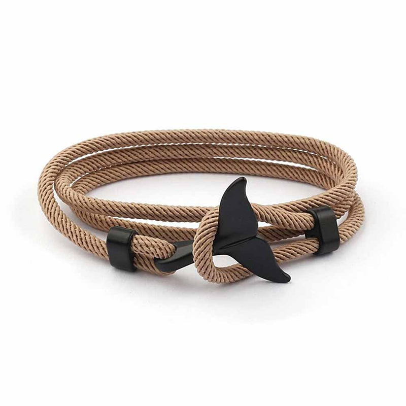 Brown & Black Whale Tail Bracelet