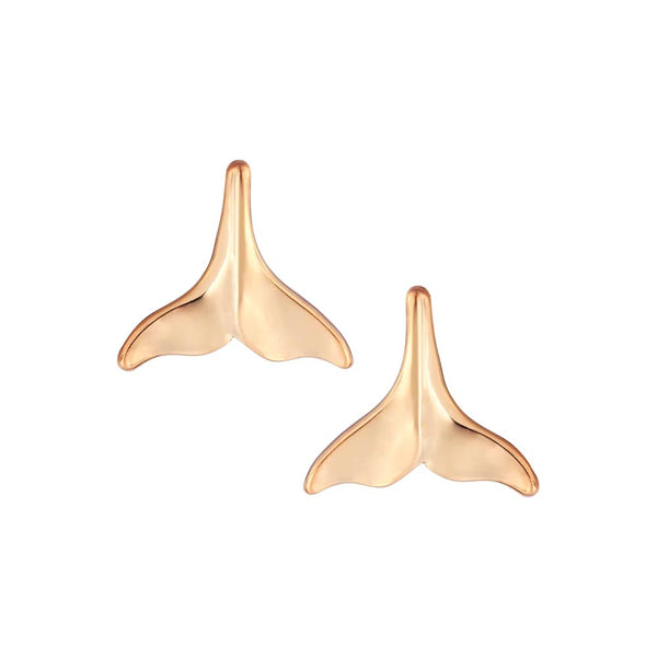 Gold Whale Tail Earrings 