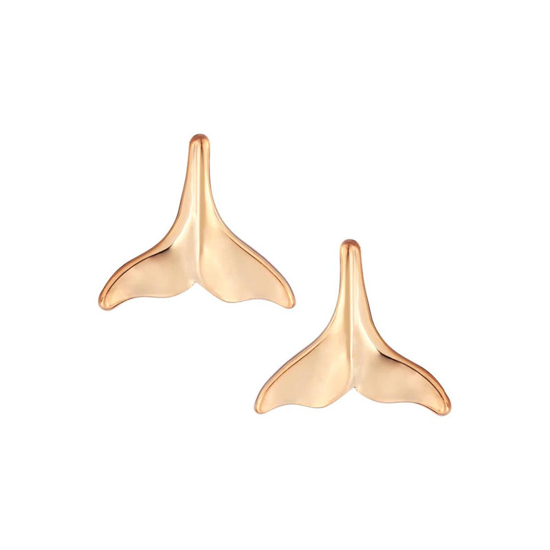 Gold Whale Tail Earrings 