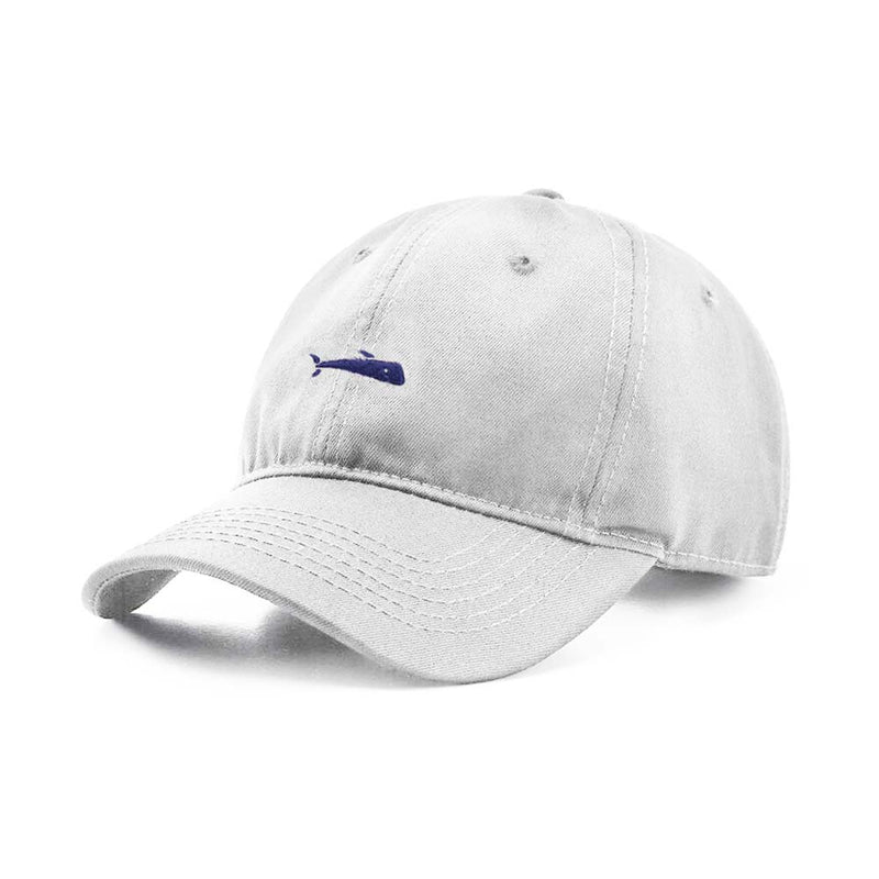 White and Navy Whale Baseball Cap